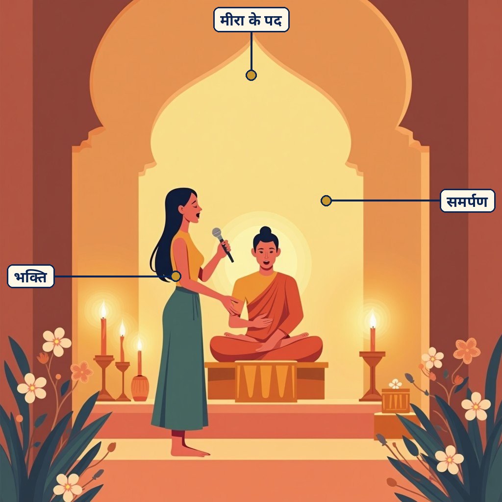 मीराबाई के पद के लिए लेबल वाला चित्र