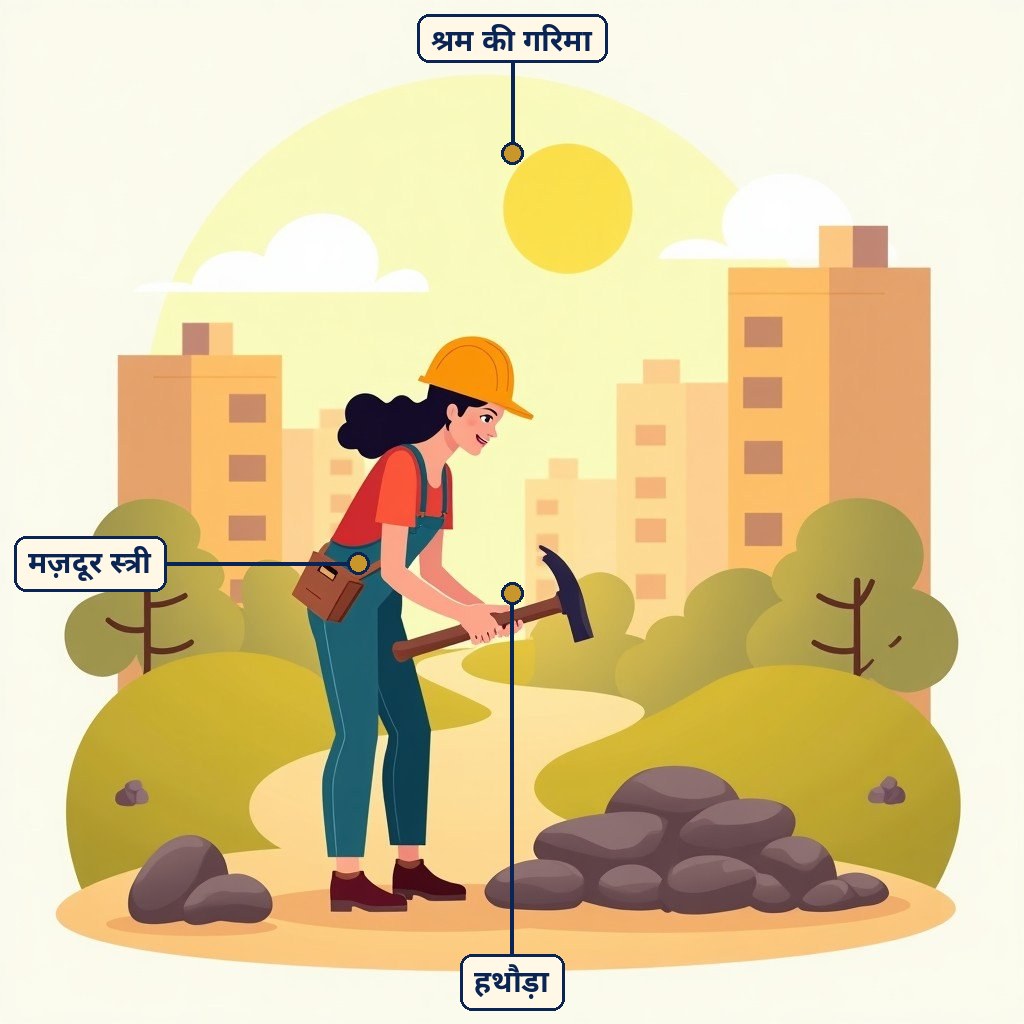 तोड़ती पत्थर के लिए लेबल वाला चित्र