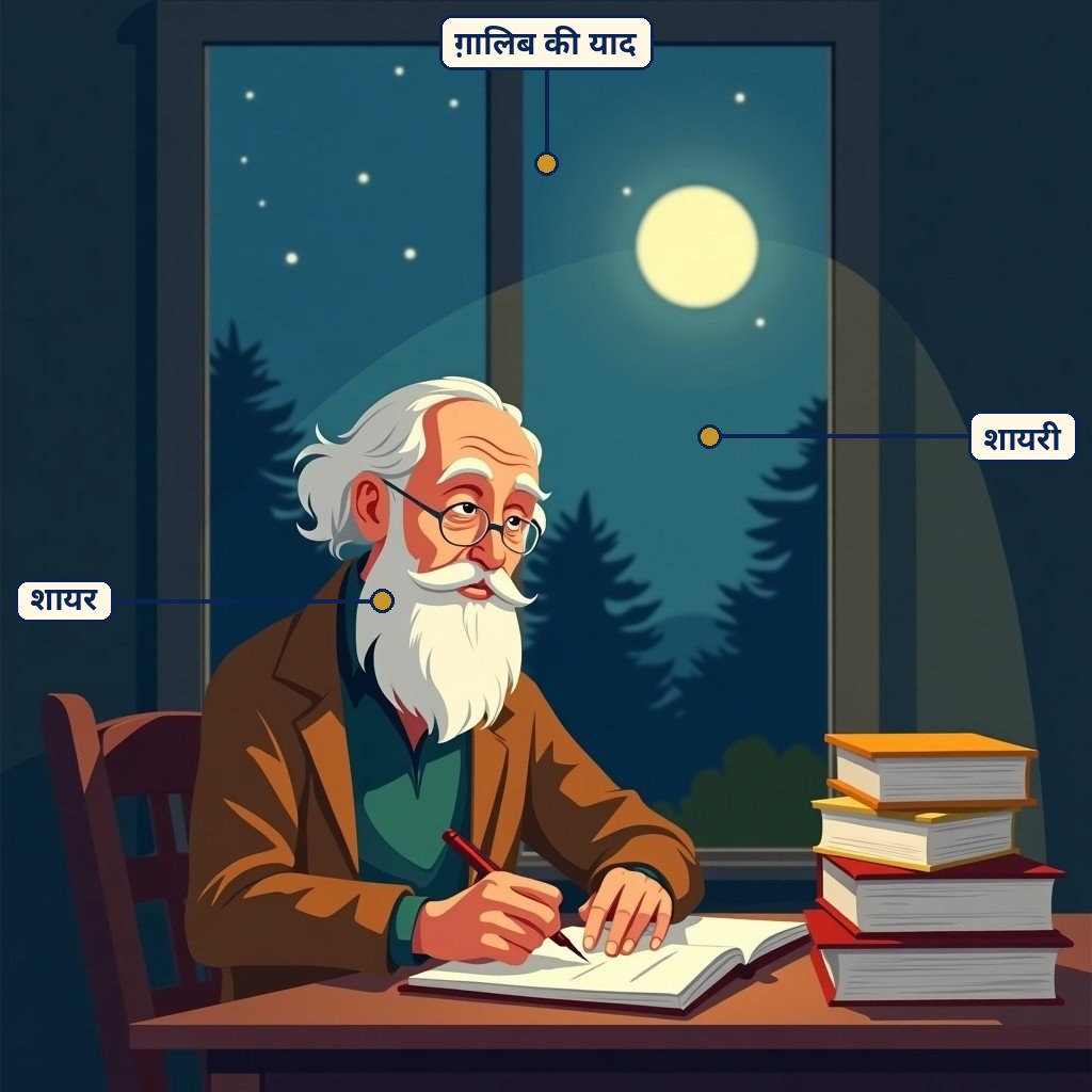 गालिब के लिए लेबल वाला चित्र