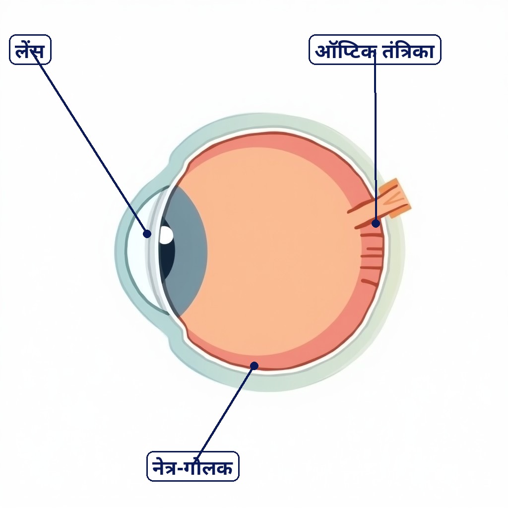 Label wala manav netra: Lens, Netra-golak aur Optic tantrika