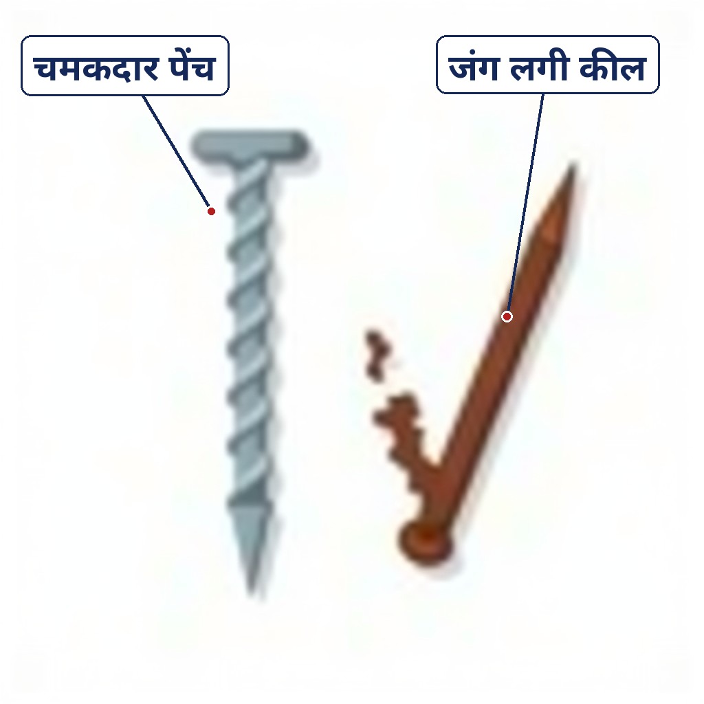 Ek chamakdar screw aur ek bhuri jung lagi keel