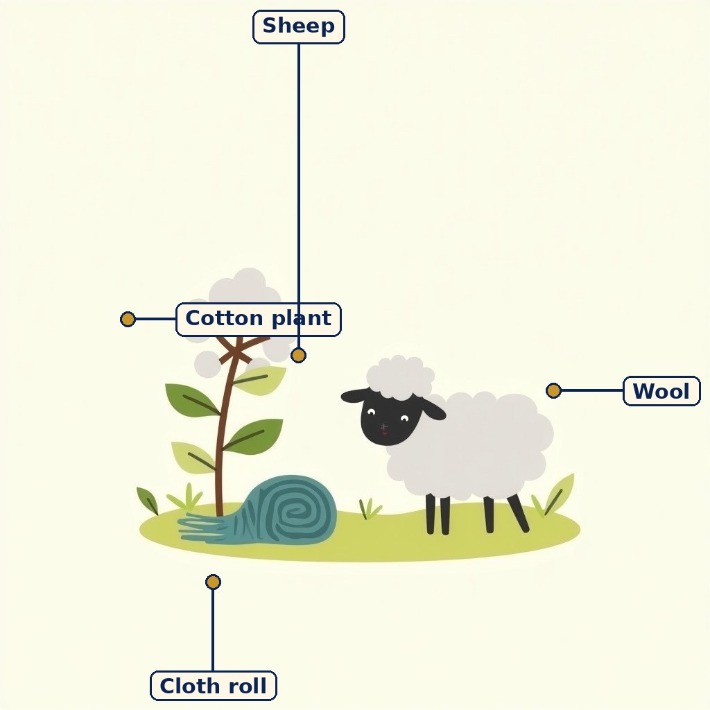 Labelled diagram for Clothes: How Things are Made
