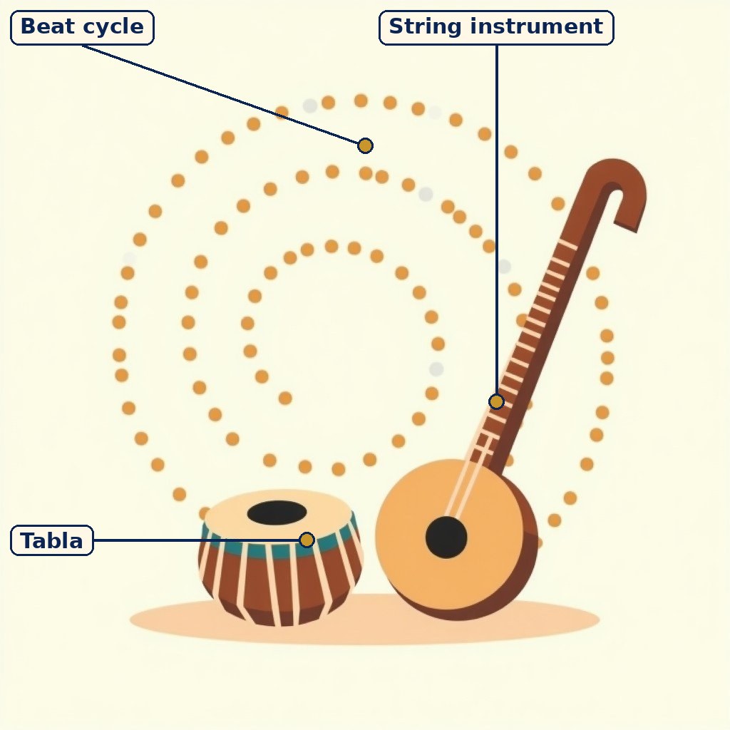 Taal or Talam and Raga or Ragam in Indian Music diagram