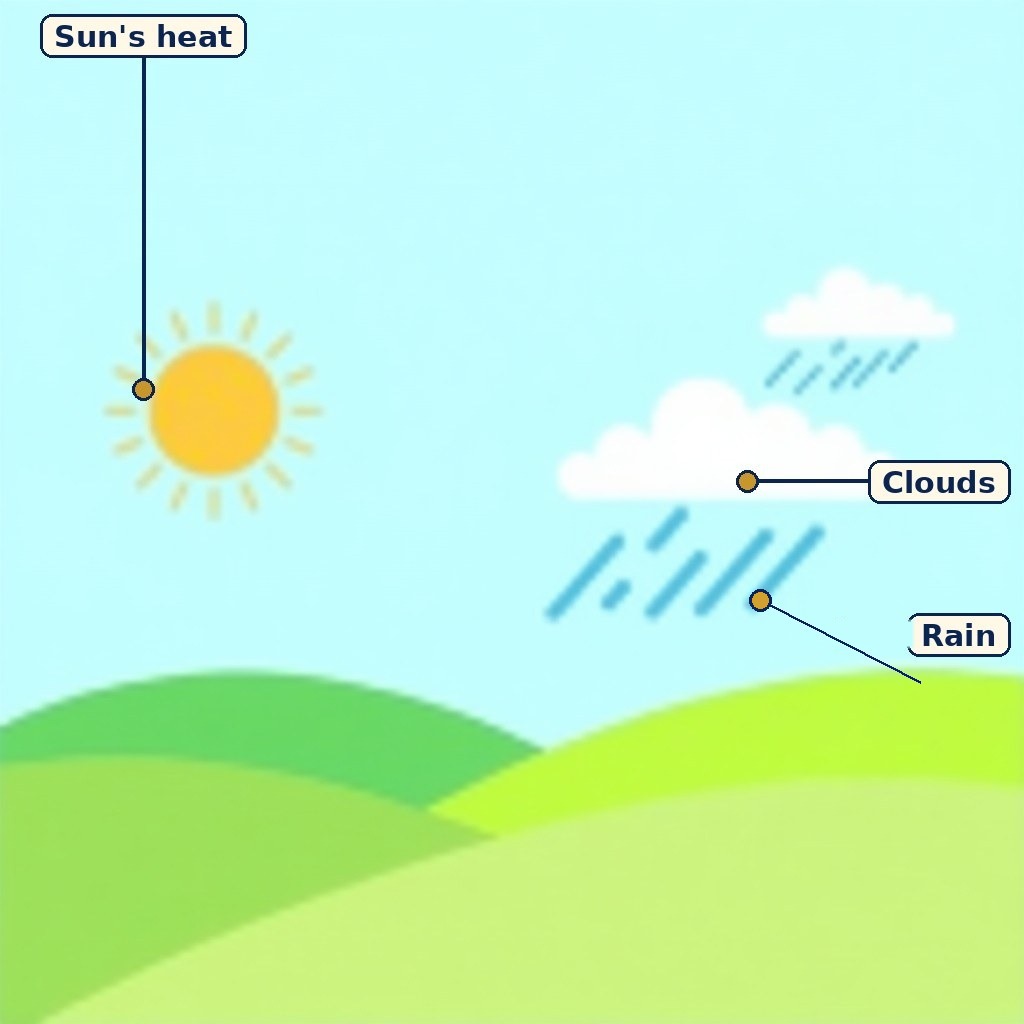 Labelled diagram for Atmosphere and Climate