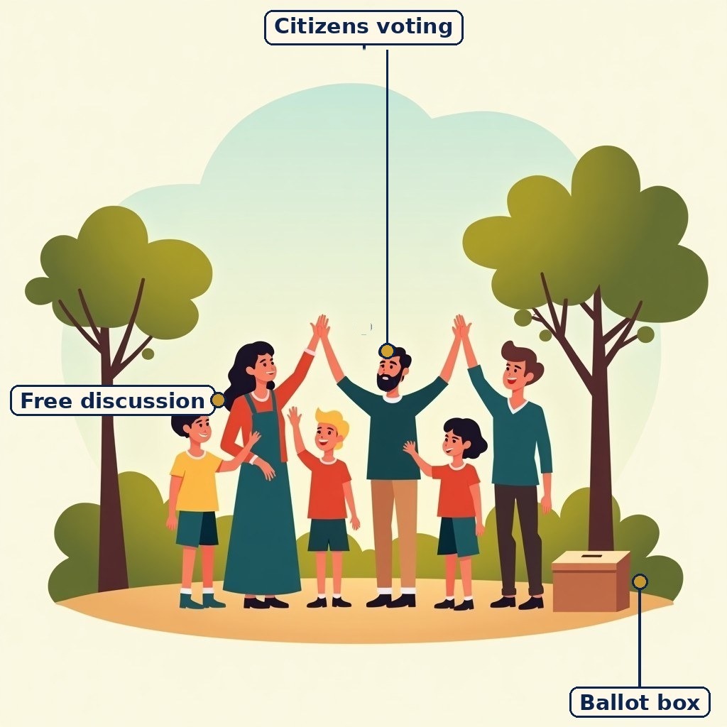 Labelled diagram for Democracy